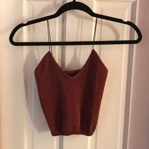 Free People Burgundy Tank Top